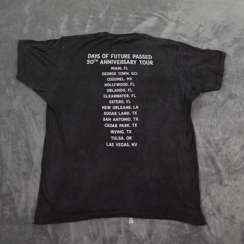 The Moody Blues Shirt Extra Large Black 50TH Anniversary Days Of Future Passed - Picture 2 of 6